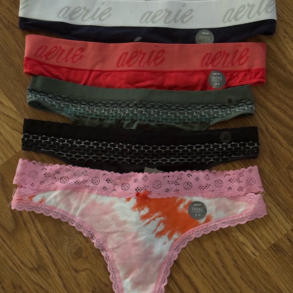 NWT Women’s  Lace Trim Underwear Set - Pink, Black, Red , 5 pair set